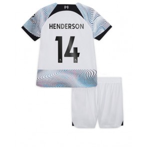 Liverpool Jordan Henderson #14 kläder Barn 2022-23 Bortatröja Kortärmad (+ korta byxor)